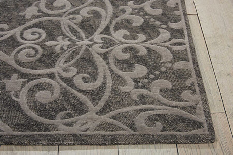 Nourison Damask Das01 Grey Rugs - Nourison - 34130