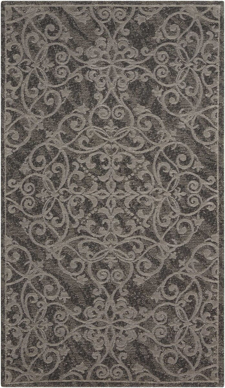 Nourison Damask Das01 Grey Rugs - Nourison - 34130