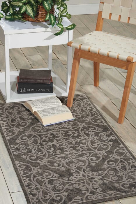 Nourison Damask Das01 Grey Rugs - Nourison - 34130