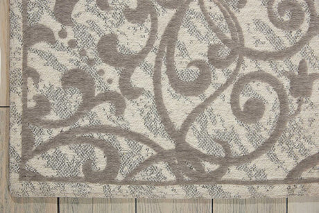 Nourison Damask Das01 Ivory / Grey Rugs - Nourison - 33983