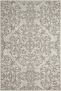 Nourison Damask Das01 Ivory / Grey Rugs - Nourison - 33983