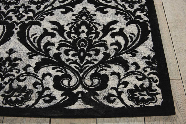 Nourison Damask Das02 Black / White Rugs - Nourison - 34137