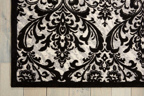 Nourison Damask Das02 Black / White Rugs - Nourison - 34137