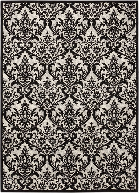 Nourison Damask Das02 Black / White Rugs - Nourison - 34137