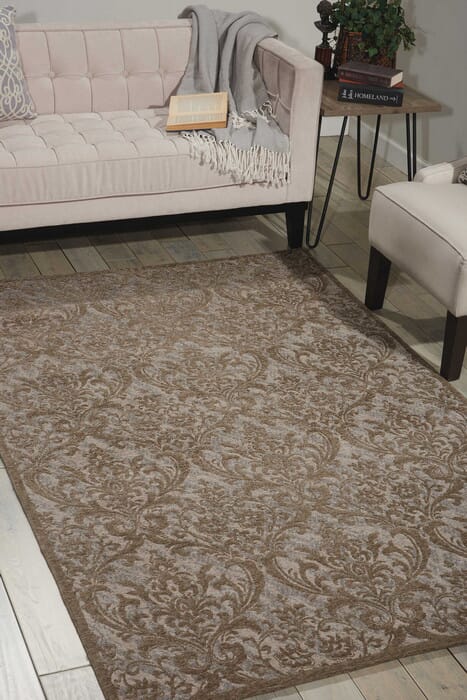 Nourison Damask Das02 Grey Rugs - Nourison - 34141