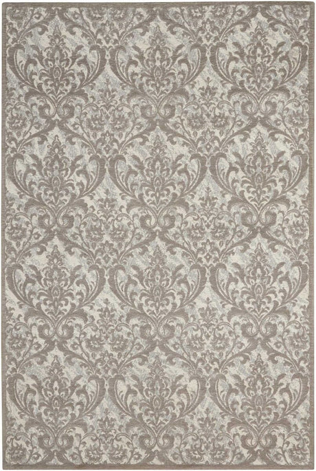 Nourison Damask Das02 Ivory / Grey Rugs - Nourison - 34134