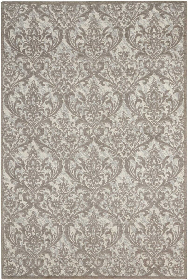 Nourison Damask Das02 Ivory / Grey Rugs - Nourison - 34134