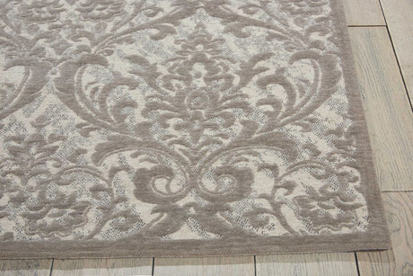 Nourison Damask Das02 Ivory / Grey Rugs - Nourison - 34134