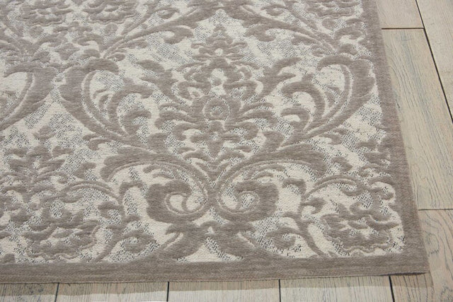 Nourison Damask Das02 Ivory / Grey Rugs - Nourison - 34134