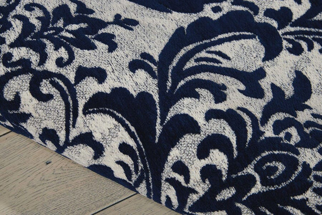 Nourison Damask Das02 Ivory / Navy Rugs - Nourison - 34147