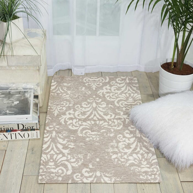 Nourison Damask Das03 Ivory / Grey Rugs - Nourison - 34973