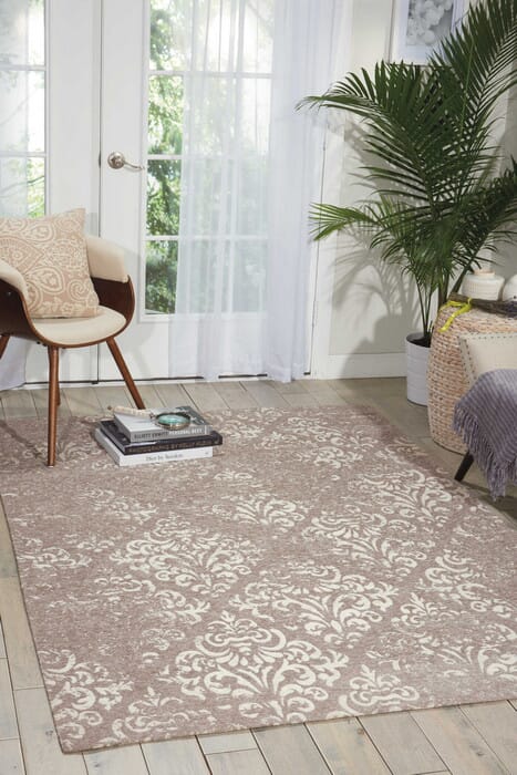 Nourison Damask Das03 Ivory / Grey Rugs - Nourison - 34973