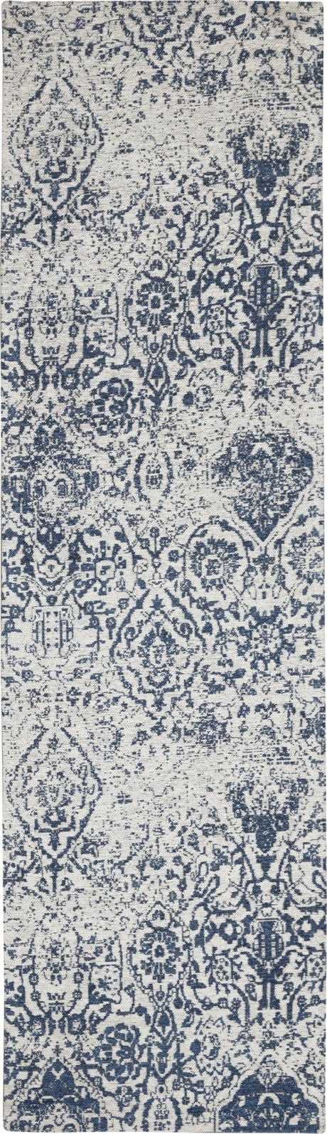 Nourison Damask Das06 Blue Rug - Nourison - 99446769428