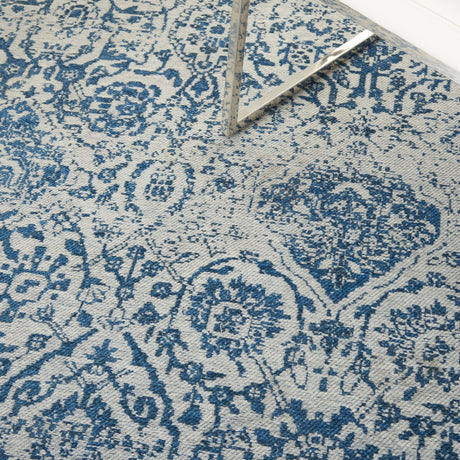 Nourison Damask Das06 Blue Rug - Nourison - 99446769428