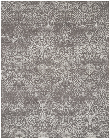 Nourison Damask Das06 Dark Grey Rug - Nourison - 99446787897