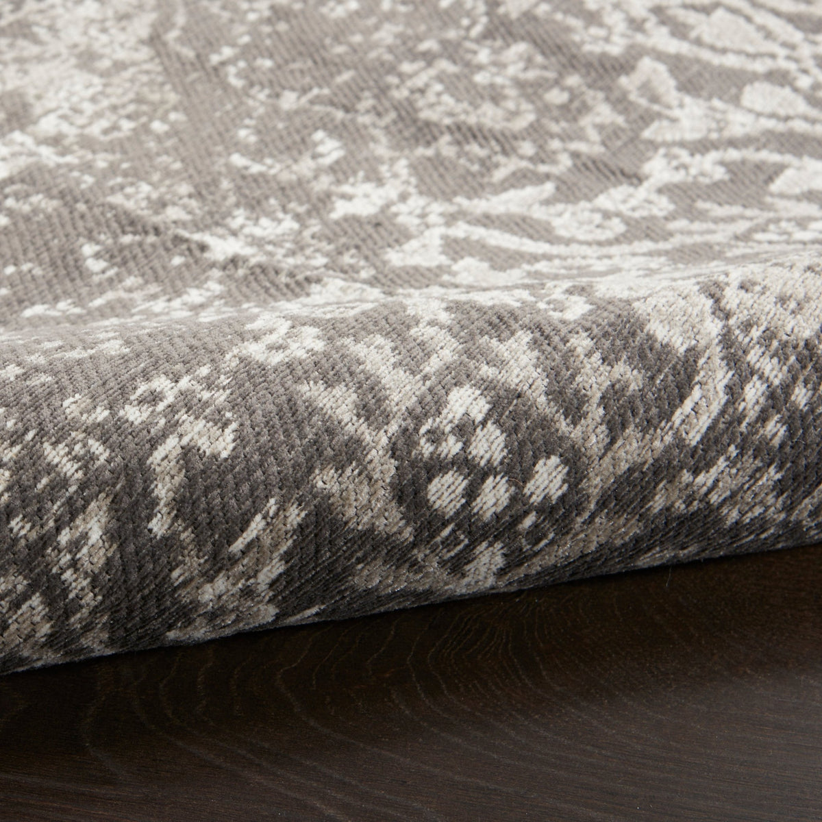 Nourison Damask Das06 Dark Grey Rug - Nourison - 99446787941