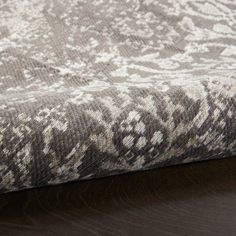 Nourison Damask Das06 Dark Grey Rug - Nourison - 99446787941