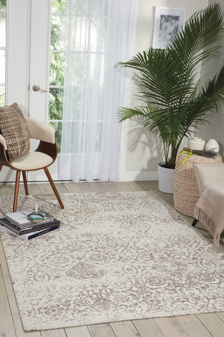 Nourison Damask Das06 Ivory Rug - Nourison - 34981