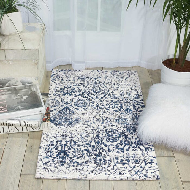 Nourison Damask Das06 Ivory/Navy Rug - Nourison - 34984