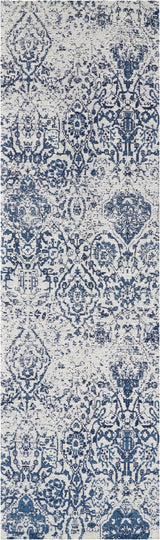 Nourison Damask Das06 Ivory/Navy Rug - Nourison - 99446381767