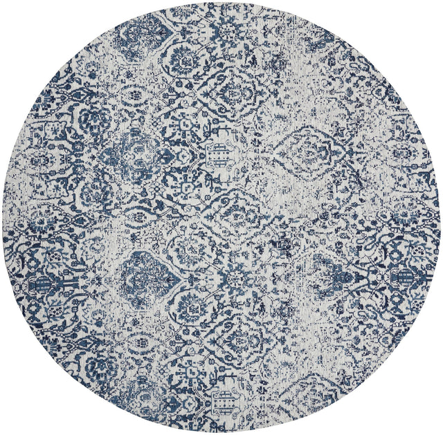 Nourison Damask Das06 Ivory/Navy Rug - Nourison - 99446816306