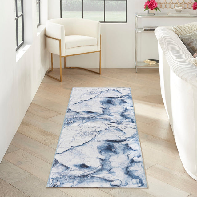 Nourison Daydream Ddr01 Ivory Blue Rug - Nourison - 99446941336