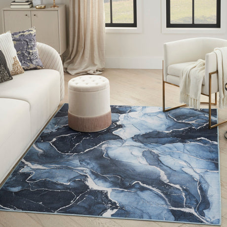 Nourison Daydream Ddr02 Navy Blue Rug - Nourison - 99446941398