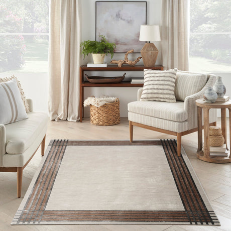 Nourison Desire Dsr01 Ivory Silver Rug - Nourison - 99446128287