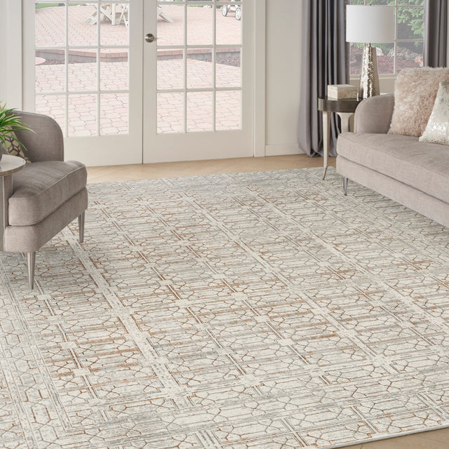 Nourison Desire Dsr07 Ivory Beige Rug - Nourison - 99446955029