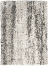 Nourison Dreamy Shag Drs01 Ivory/Charcoal Rugs - Nourison - 99446878243