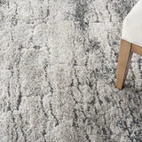Nourison Dreamy Shag Drs01 Ivory/Charcoal Rugs - Nourison - 99446878243