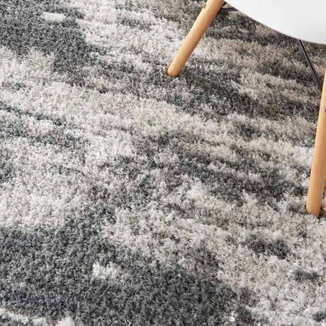 Nourison Dreamy Shag Drs02 Charcoal/Ivory Rugs - Nourison - 99446878274