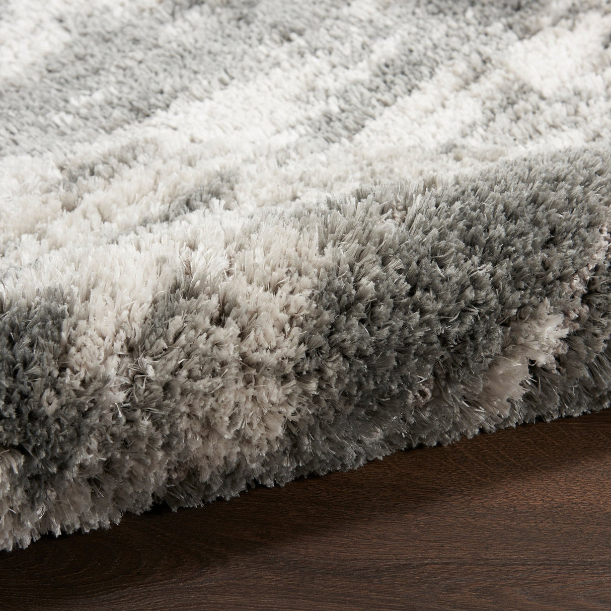 Nourison Dreamy Shag Drs02 Charcoal/Ivory Rugs - Nourison - 99446878274