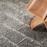 Nourison Dreamy Shag Drs03 Grey Rugs - Nourison - 99446878359