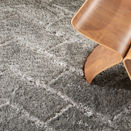 Nourison Dreamy Shag Drs03 Grey Rugs - Nourison - 99446878359