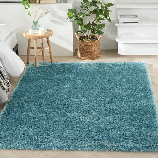 Nourison Dreamy Shag Drs05 Aqua Rug - Nourison - 99446910967