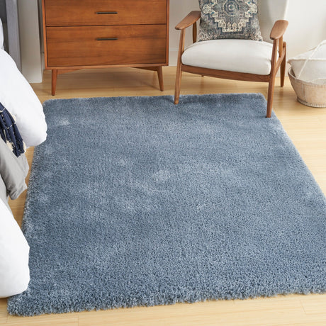 Nourison Dreamy Shag Drs05 Light Blue Rug - Nourison - 99446893154