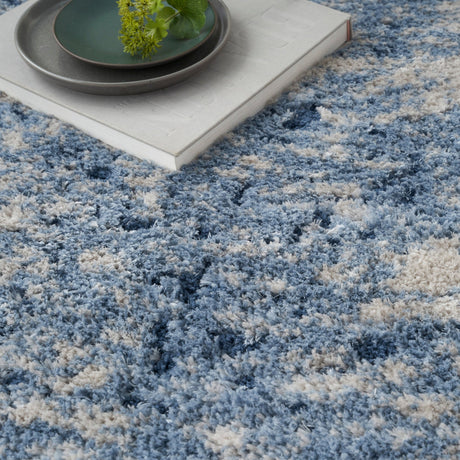 Nourison Dreamy Shag Drs06 Light Blue Rug - Nourison - 99446893369