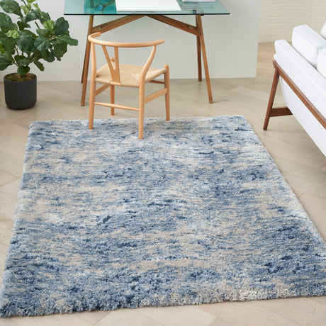 Nourison Dreamy Shag Drs06 Light Blue Rug - Nourison - 99446893369