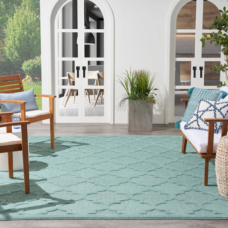 Nourison Easy Care Nes01 Aqua/Teal Rug - Nourison - 99446040756