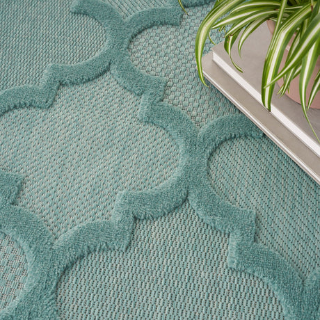 Nourison Easy Care Nes01 Aqua/Teal Rug - Nourison - 99446040756