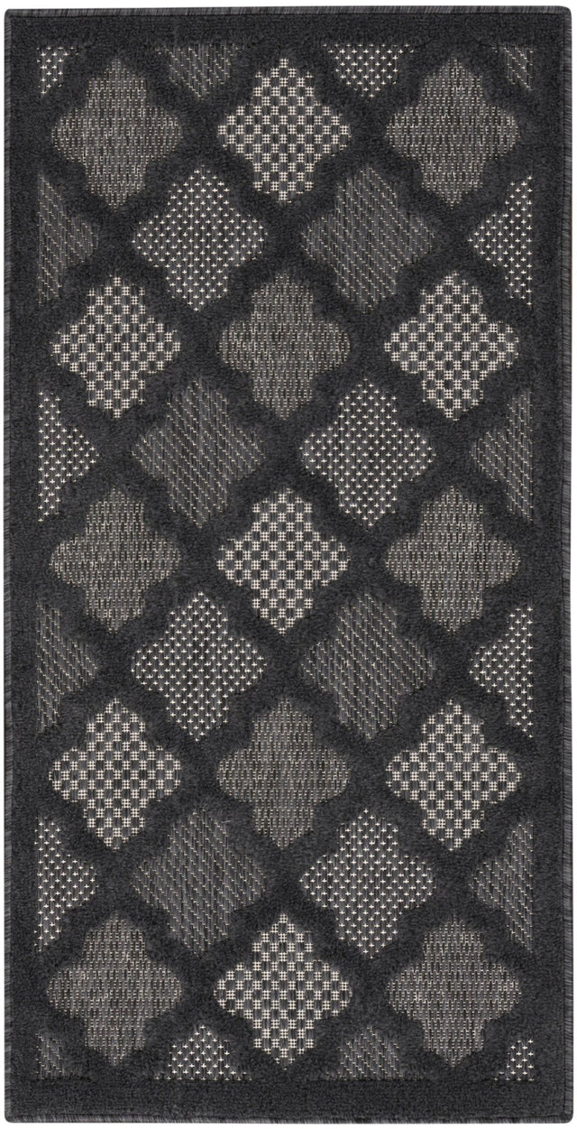 Nourison Easy Care Nes01 Charcoal/Black Rug - Nourison - 99446040138