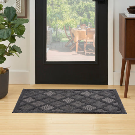 Nourison Easy Care Nes01 Charcoal/Black Rug - Nourison - 99446040602