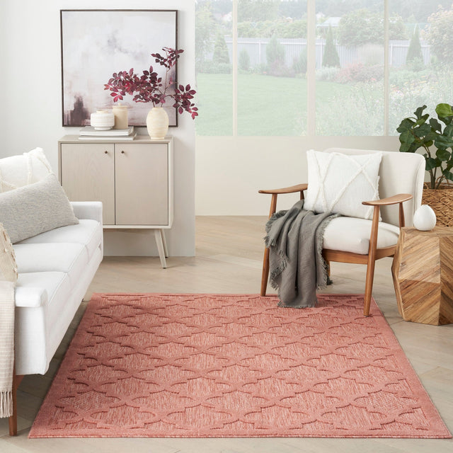 Nourison Easy Care Nes01 Coral/Orange Rug - Nourison - 99446040688