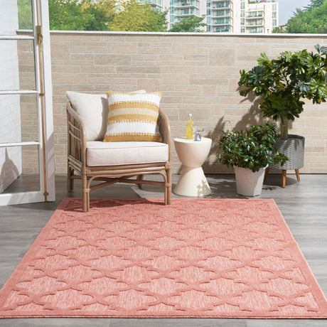 Nourison Easy Care Nes01 Coral/Orange Rug - Nourison - 99446040688