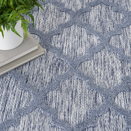 Nourison Easy Care Nes01 Denim Blue Rug - Nourison - 99446040251