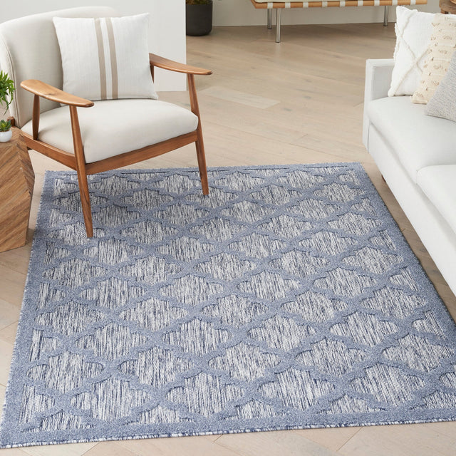 Nourison Easy Care Nes01 Denim Blue Rug - Nourison - 99446040619