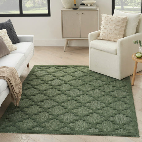 Nourison Easy Care Nes01 Green Rug - Nourison - 99446945044