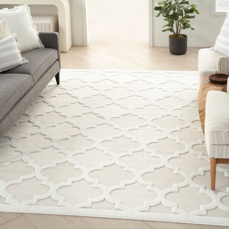 Nourison Easy Care Nes01 Ivory/White Rug - Nourison - 99446040695