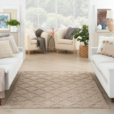 Nourison Easy Care Nes01 Natural Beige Rug - Nourison - 99446040664